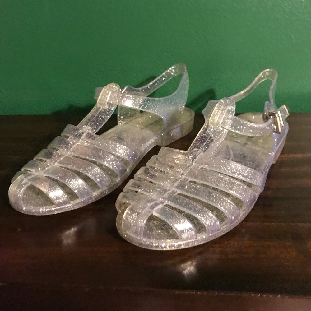 Clear Sparkly Jelly Shoes